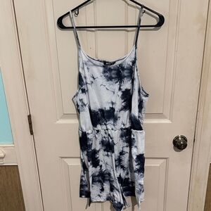 SHEIN Black and White Tie-Dye Camisole